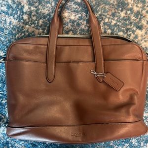 Men’s Brown Coach Leather Briefcase/Laptop Bag